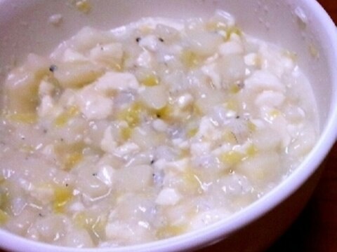 離乳食中期 しらすと豆腐と白菜のミルク粥 レシピ 作り方 By ゆぅふ 楽天レシピ 離乳食中期 しらすと豆腐と白菜のミルク粥 レシピ 作り方 By ゆぅふ 楽天レシピ